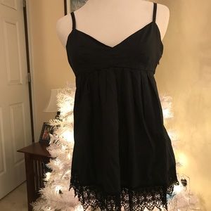 Small black spaghetti strap summer shirt